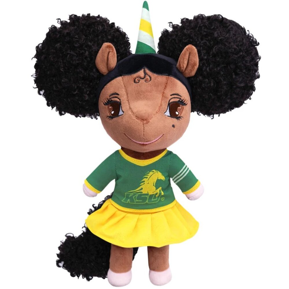 YOUnicorn HBCU Cheerleader Unicorn with Afro Ponytails - Picture 6 of 7